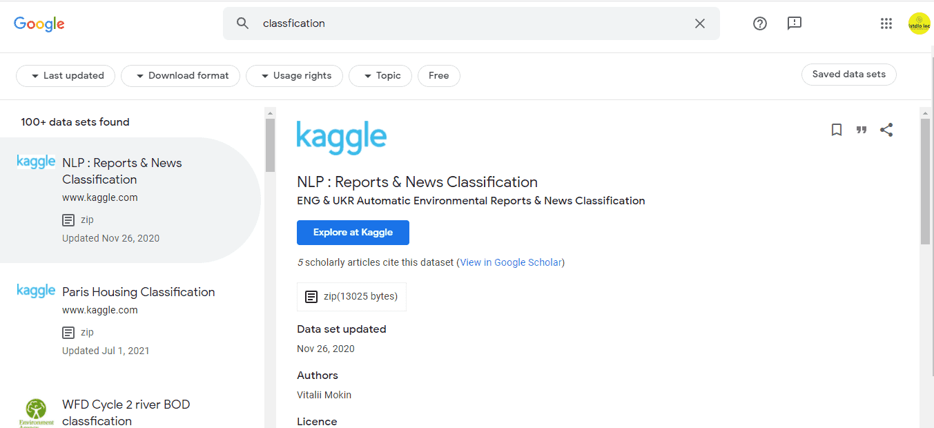 Google Dataset
