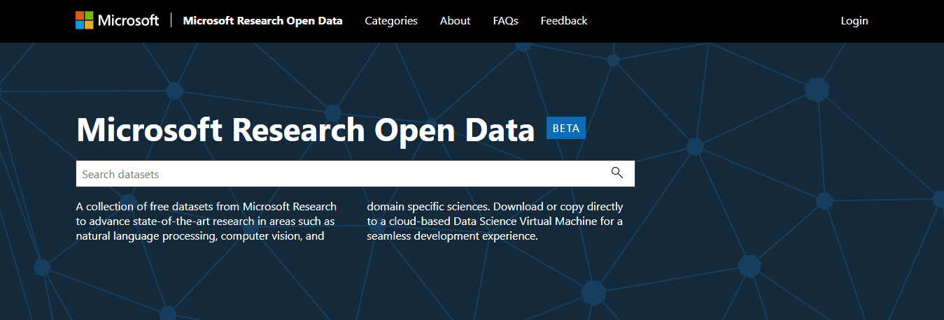 Microsoft Research Open Data