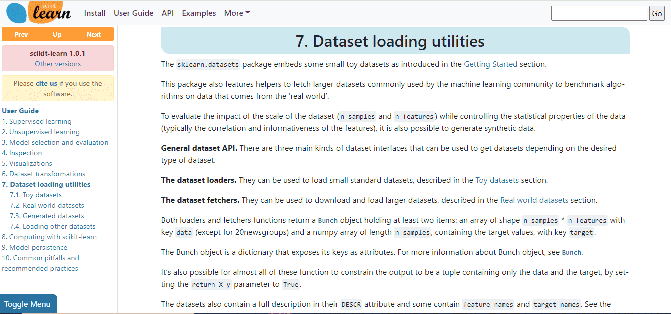 Scikit-learn Datasets